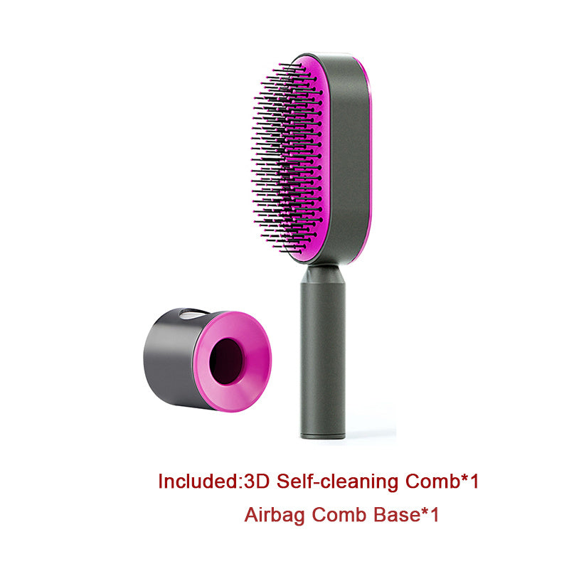 Scalp Massage Hair Brush – Anti-Frizz & Self-Cleaning
