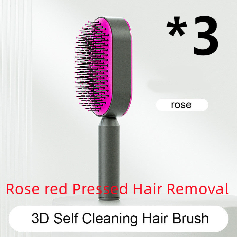 Scalp Massage Hair Brush – Anti-Frizz & Self-Cleaning