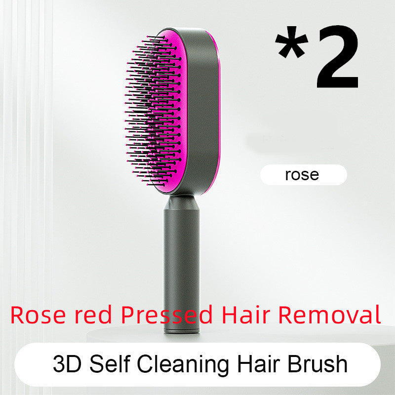 Scalp Massage Hair Brush – Anti-Frizz & Self-Cleaning
