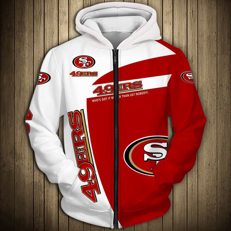 2022 New NFL American Football Hoodies 3d Digital Printing Long-sleeved Zipper Hooded Sweater Cardigan