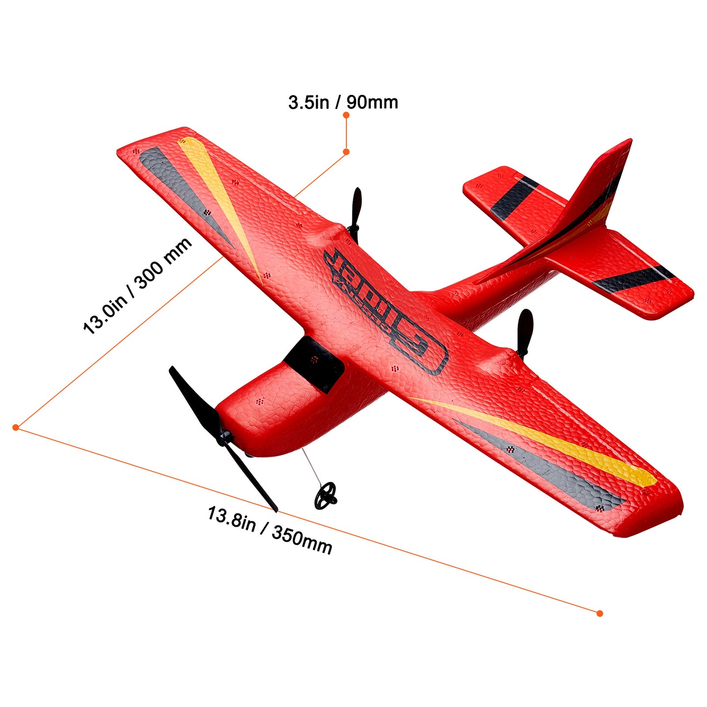 VEVOR RC Airplane EPP Foam Toy with 2.4GHz Remote & 2 Batteries