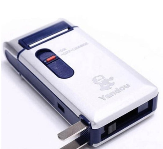 Retro Electric Shaver, compact and stylish design, ideal for precise grooming and travel convenience.
