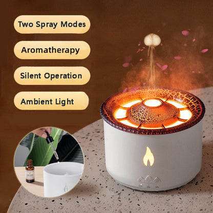 Volcano Flame Ultrasonic Essential Oil Humidifier & Diffuser