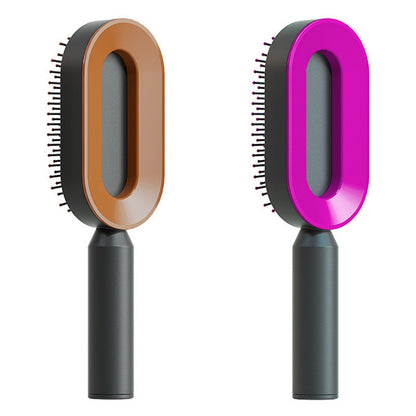 Scalp Massage Hair Brush – Anti-Frizz & Self-Cleaning