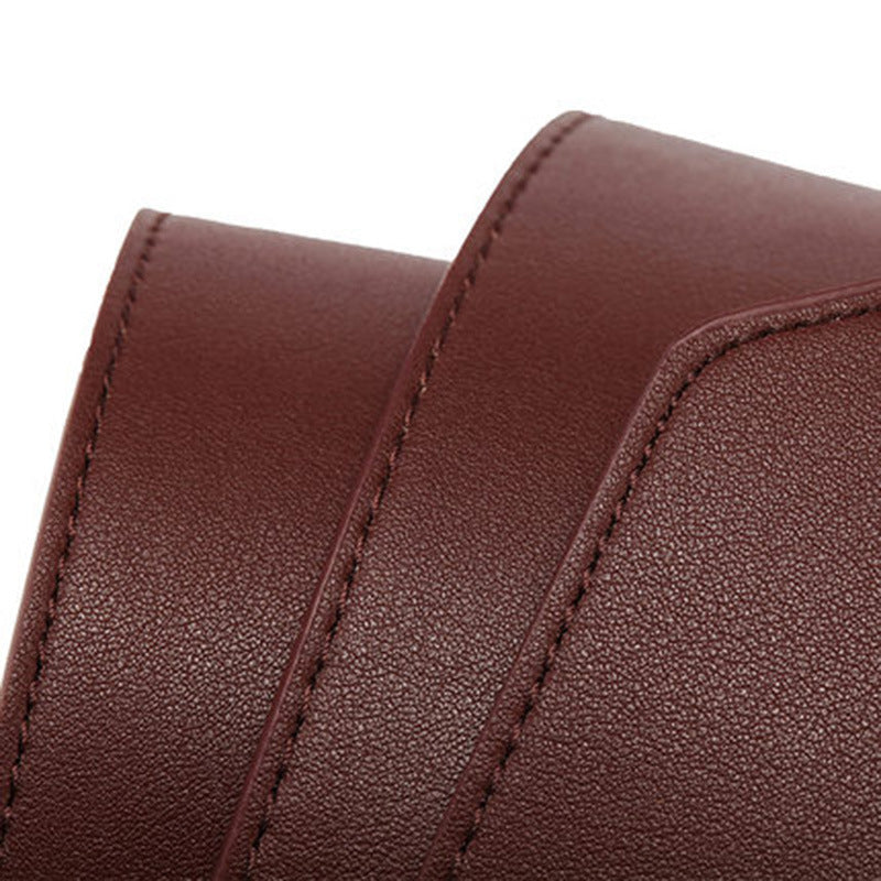 Women’s Black Leather Waist Belt – Simple & Stylish