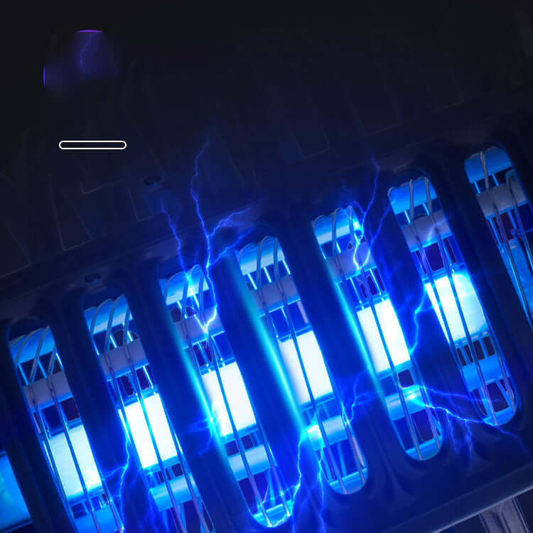 Aromatherapy mosquito lamp with UV tube emitting blue light for effective mosquito trapping.