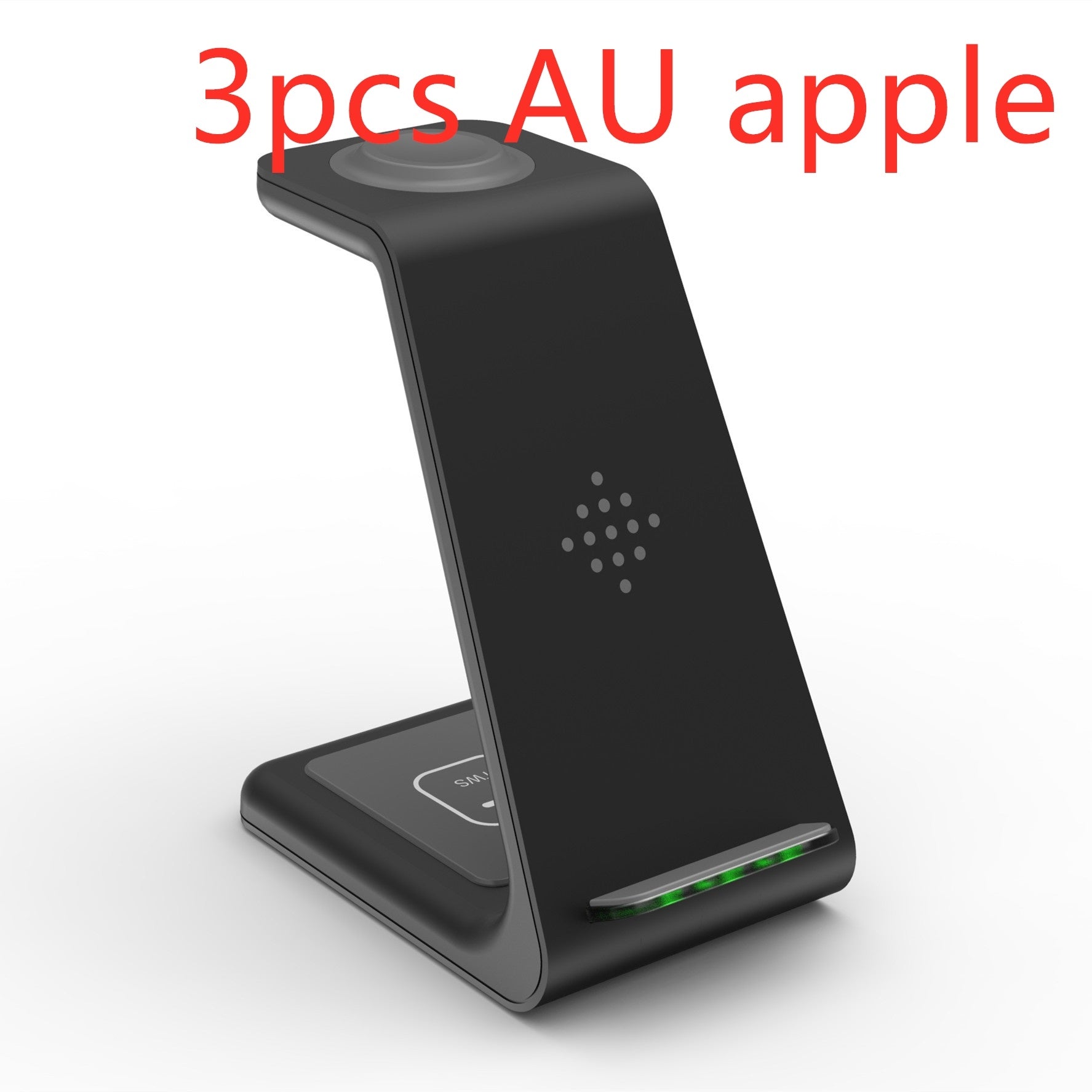 3 in 1 fast charging station wireless charger stand for iPhone and Samsung devices.