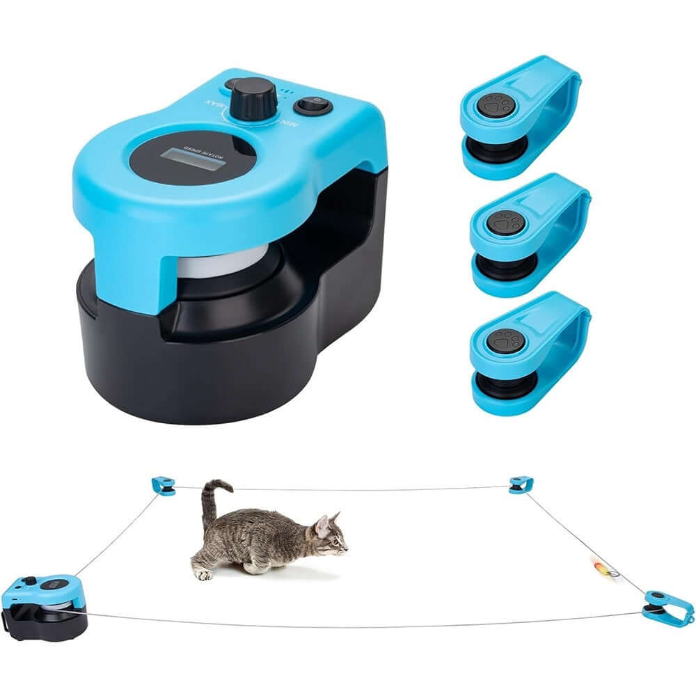 Cat Weight Loss Remote Control Sound Toy with interactive features and accessories.