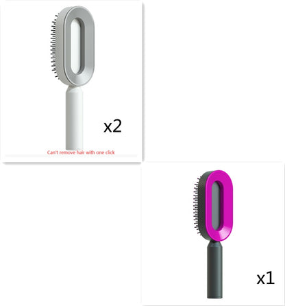 Scalp Massage Hair Brush – Anti-Frizz & Self-Cleaning