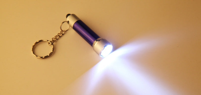 Emergency night light flashlight portable LED torch keychain shining brightly
