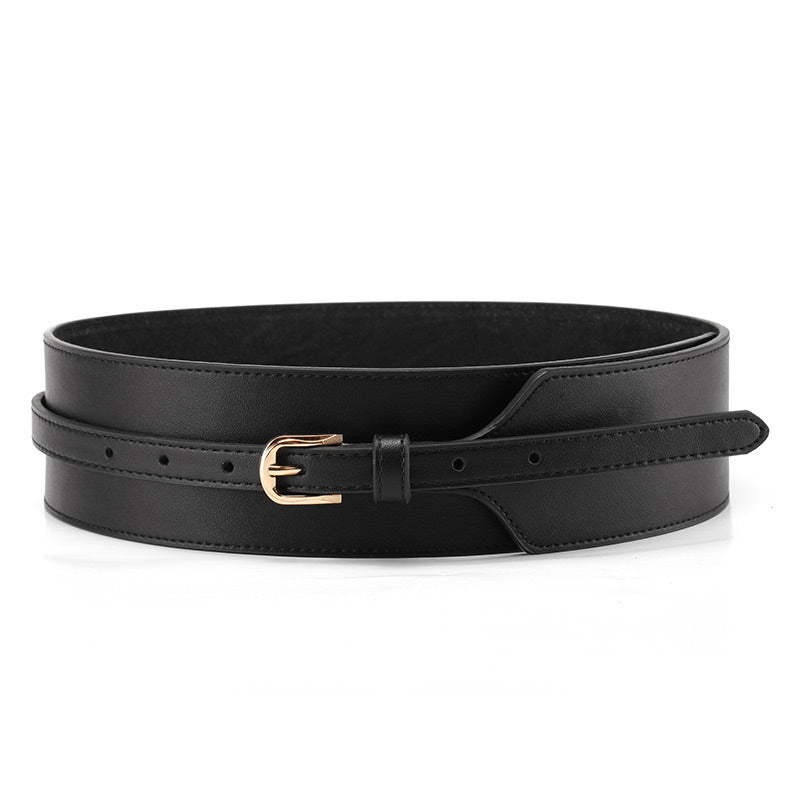 Women’s Black Leather Waist Belt – Simple & Stylish