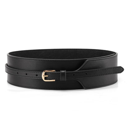 Women’s Black Leather Waist Belt – Simple & Stylish