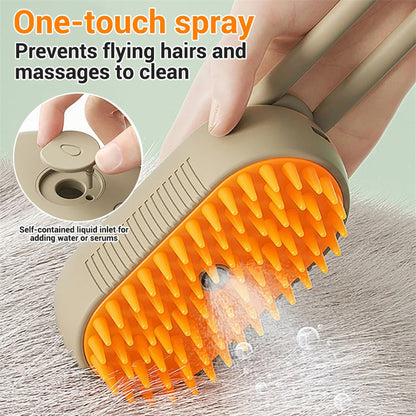 Steamy Pet Hair Removal & Massage Brush