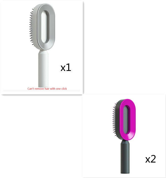 Scalp Massage Hair Brush – Anti-Frizz & Self-Cleaning