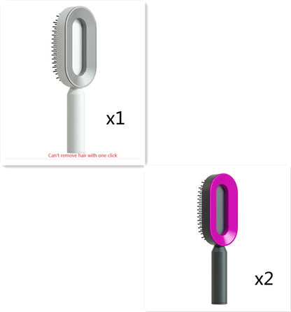 Scalp Massage Hair Brush – Anti-Frizz & Self-Cleaning