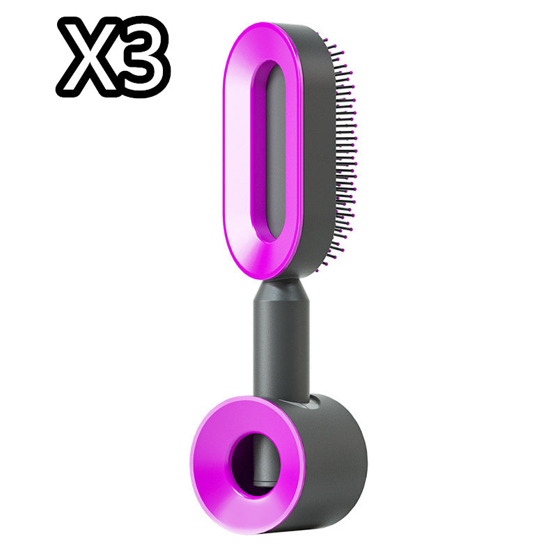 Scalp Massage Hair Brush – Anti-Frizz & Self-Cleaning