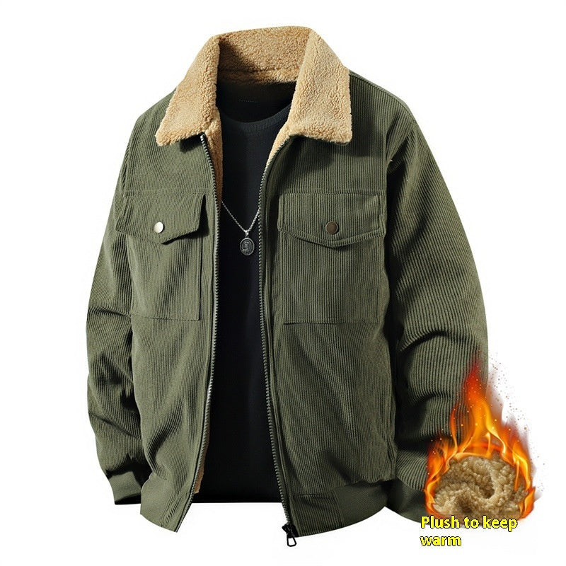 Men’s Cotton Corduroy Polo Jacket