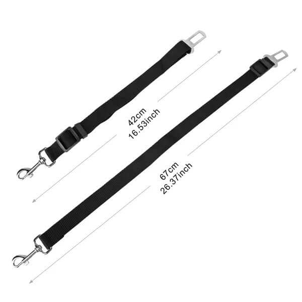 2Pcs Adjustable Pet Seat Belt Leash for Dogs & Cats