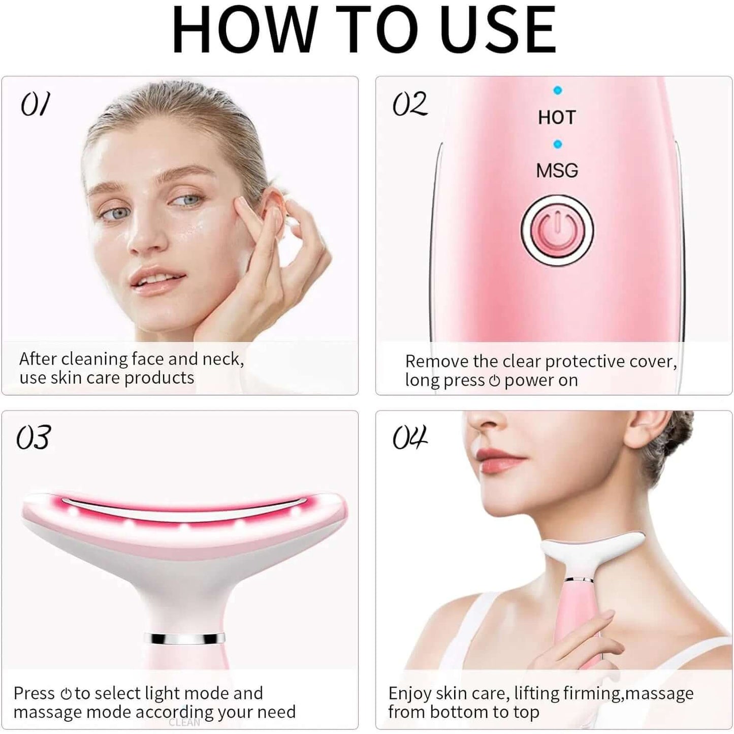 3-in-1 Neck & Face Sculpting Massager with Heat and Vibration