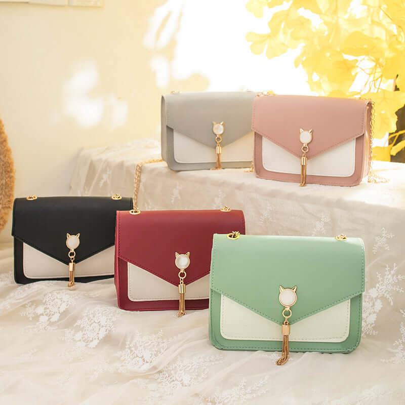 Cute Cat Tassel Small Messenger Bag