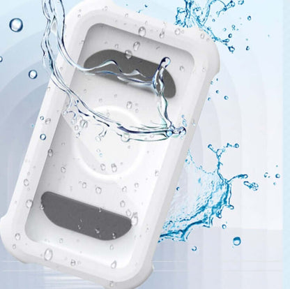 waterproof bathroom mobile phone rack with water splashes, adjustable angle, creative design for wall hanging