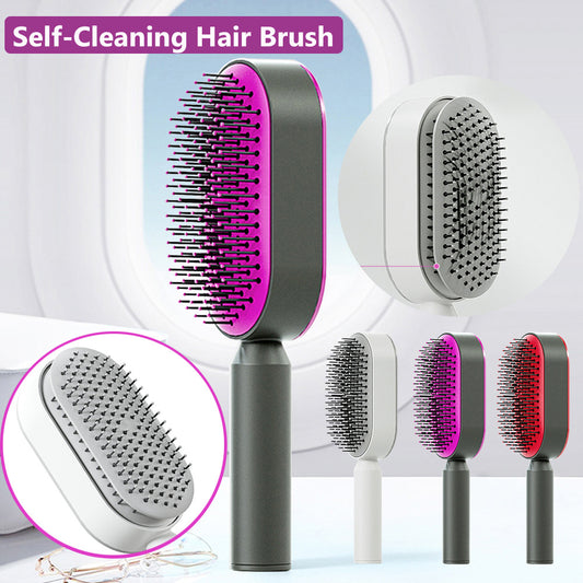 Scalp Massage Hair Brush – Anti-Frizz & Self-Cleaning