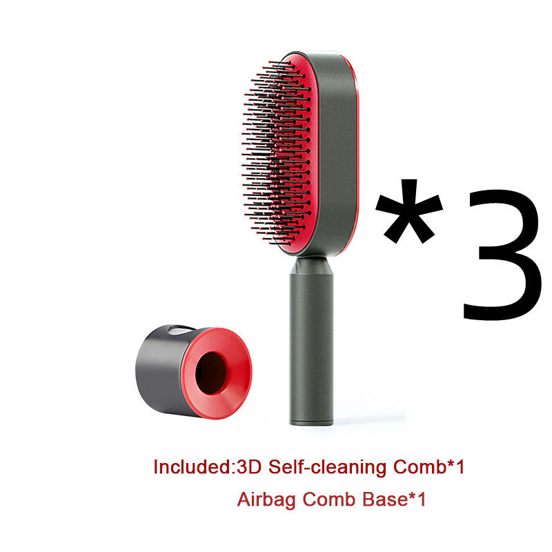 Scalp Massage Hair Brush – Anti-Frizz & Self-Cleaning