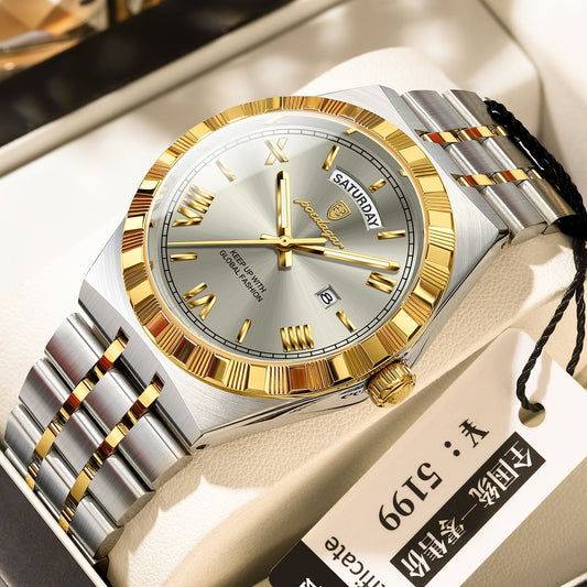 Trendy Men’s Waterproof Night Light Watch