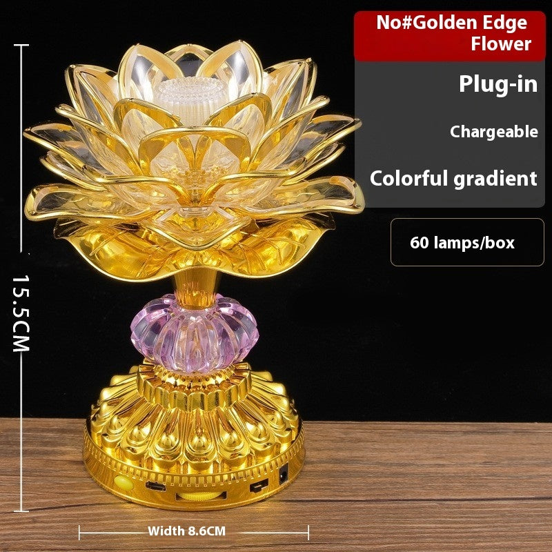 Lotus Lamp Colorful Gradient Home