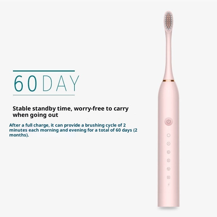 Soft-bristle toothbrush rechargeable automatic electric toothbrush with 60 days standby time.