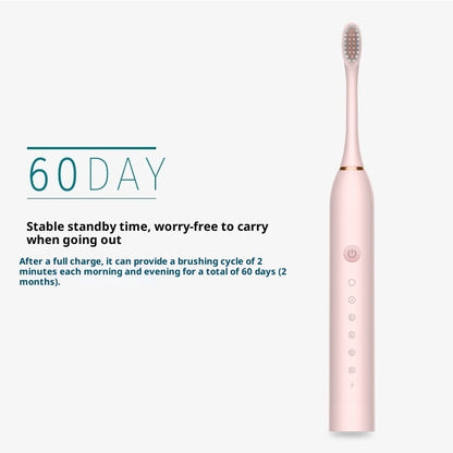 Soft-bristle toothbrush rechargeable automatic electric toothbrush with 60 days standby time.