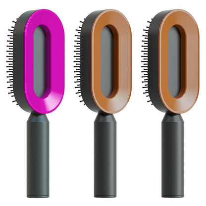 Scalp Massage Hair Brush – Anti-Frizz & Self-Cleaning