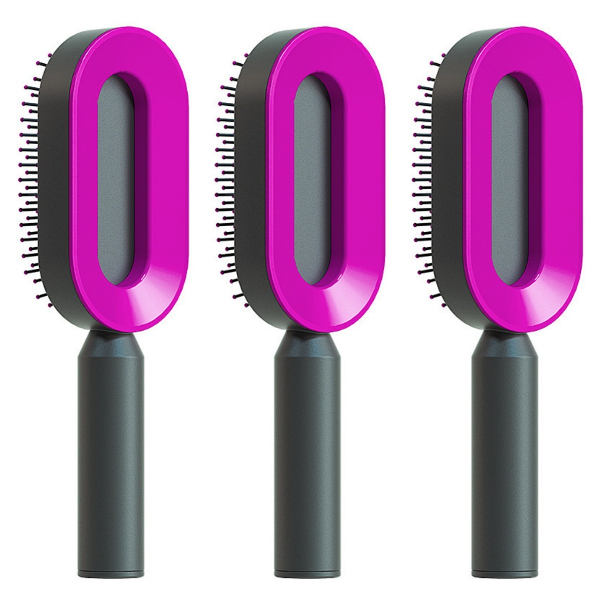 Scalp Massage Hair Brush – Anti-Frizz & Self-Cleaning