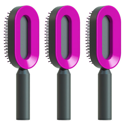 Scalp Massage Hair Brush – Anti-Frizz & Self-Cleaning