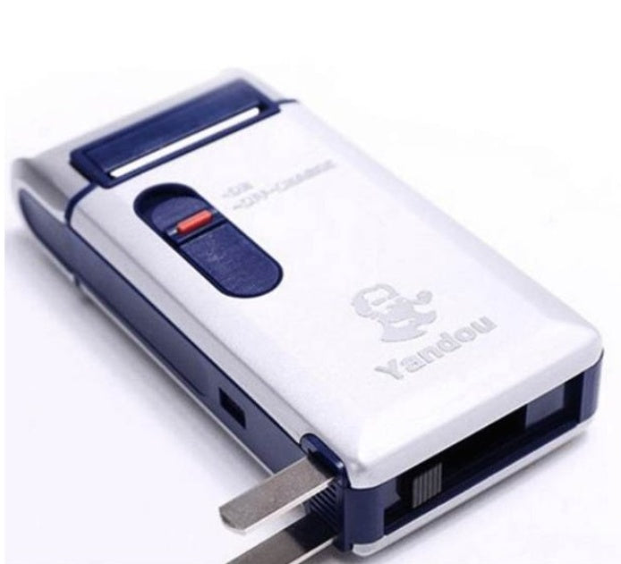 Retro Electric Shaver, compact and stylish design, ideal for precise grooming and travel convenience.