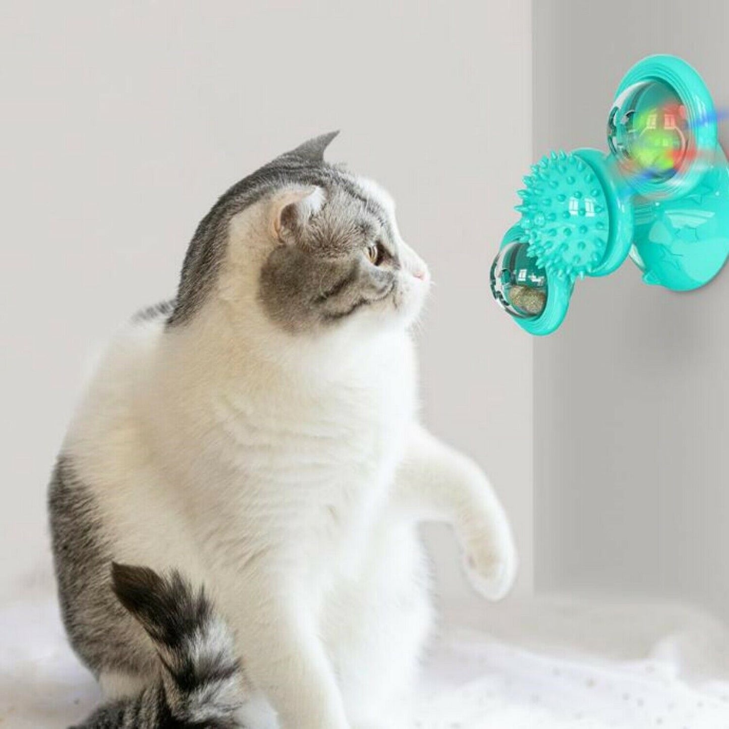 Interactive Cat Spinner Toy – Catnip & Massager